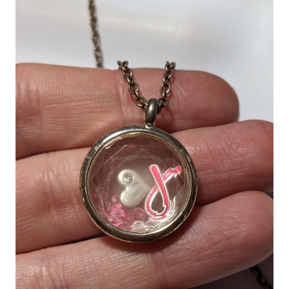 Avon Breast Cancer Awareness Floating Charm Locket